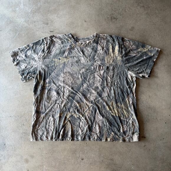 VINTAGE Y2K REALTREE CAMO POCKET T-SHIRT GRUNGE RETRO GREEN BAGGY MENS XXL - Picture 1 of 5